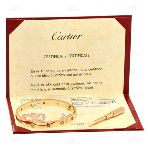 cartier certificate of authenticity.